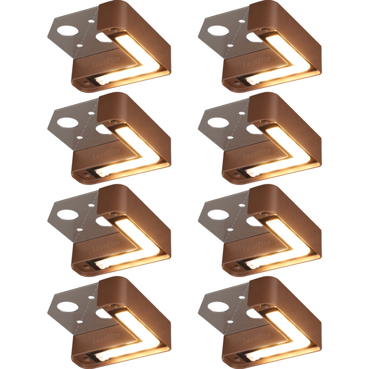 Brown Integrated LED Metal Step Light Kit